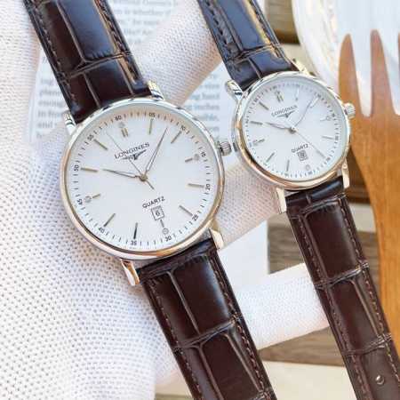 白壳 玫壳 钢带+20 最新浪琴-Longines 情侣对表 原装进口石英机芯 钢化玻璃 316L精钢表壳 直径男40Mm女30Mm 厚8Mm如果今天的阳光停止 - 点击图像关闭