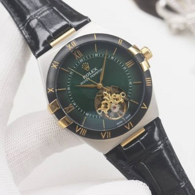 金770品牌：劳力士-Rolex DDD 类型：男士腕表 DDD 壳套：顶级版316精钢L DDD 表带：小牛皮表带 DDD 机芯：全自动进口机械机芯 DDD