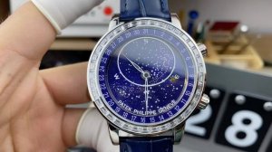 星空升级修正版V3正式推出，本版本修正与官方一致的顺时针 日历方向，表扣增加镶钻版本，以及免工具拆装皮带。 正文：6102款｜6104款超级复杂功能系列日内瓦苍