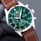 统一 Iws Factory墙裂推荐经典臻品升级V2版驰骋高空 分秒必“真”万国Iwc3777飞行员计时系列，机芯同步原装，表针尾部微微弯曲，双面防眩晕蓝色镀膜