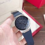 菲拉格慕男女通用型情侣款腕表，超薄时装腕表，官价10400人民币，41Mm防眩目镀蓝膜蓝宝石镜面，耐磨防刮花，Ronda原装石英机芯，稳定走时，超薄精钢Cnc，