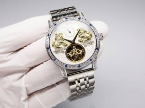 白钢 . 金20. 全新升级 钻圈版 Vacheron Constantin 江诗丹顿 Traditionnelle Tourbillon Qilin 陀飞轮腕