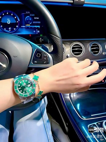 A壳 劳力士绿水鬼 全自动机械表 陶瓷圈口不掉色 微调扣子