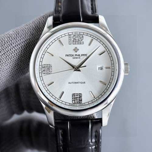 金+50 Tw最新力作热门款 百达翡丽 Patekphilippe 字面上数字采用钻石设计，最高版本高级自动腕表！男士腕表简单不失大气 40Mm表径，316精钢