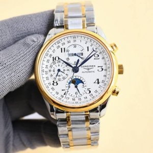 Tt版名匠系列八针月相 销量神奇升级版本浪琴-名匠8针月相40Mm，浪琴名匠系列八针月相，316精钢表壳表链，月相盘跟跟原装一摸一样，内置进口自动机械机芯改原装