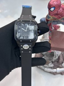 独家实拍图 cartier Automatic Mechanical Watch 卡地亚山度士 全自动机械表 男士腕表