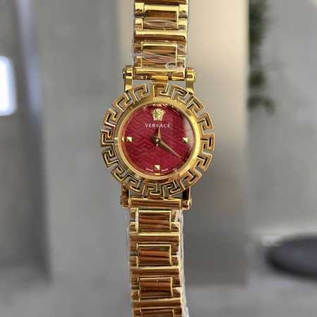 白壳 金壳 新款 范思哲 VERSACE GRECA GLAM系列，表径30mm，原装瑞士756机芯，镂空回纹表圈，步入范思哲迷宫妙境，希腊回纹穿梭延绵，在表圈 - 点击图像关闭
