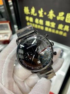 阿玛尼 全黑武士 编织网带 男款42Mm大表盘 实拍安排发货