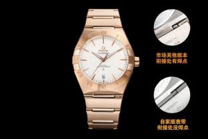 以经典之名，彰显非凡。39毫米欧米茄第五代星座系列男土腕表将星座系列的独特魅力完美展示。太阳纹饰表盘，经典“托爪”设计，非凡质感隽永迷人。表圈镌刻的罗马数字刻度
