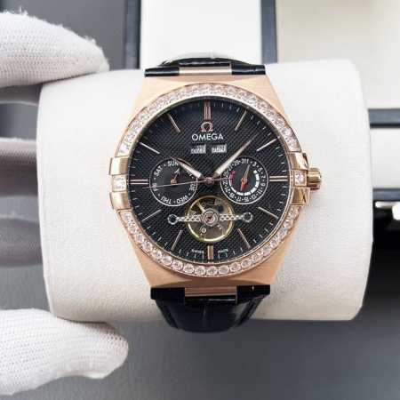 白 金 欧米茄-Omega火爆新品 搭载全自动机械机芯 316精钢表壳 简约时尚 优雅尊贵 矿物质强化玻璃镜面 真牛皮表带 商务休闲 精致型男首选 直径40Mm - 点击图像关闭