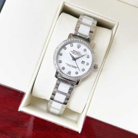 白壳 玫瑰金 钢带+20 陶瓷带+40 简约设计 优雅气质 劳力士-Rolex 女士腕表 进口石英机芯 矿物强化玻璃 316L精钢表壳 真皮表带 时尚大方 经典 - 点击图像关闭