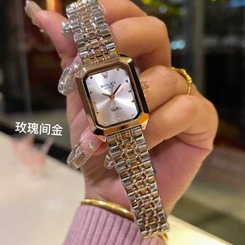 劳力士rolex 钻丁古董表，劳家小方表 石英机芯，整体质感和气质都变了，精致感upup原装扣表带，搭配小巧壳形，上手效果完美！尺寸24Mm