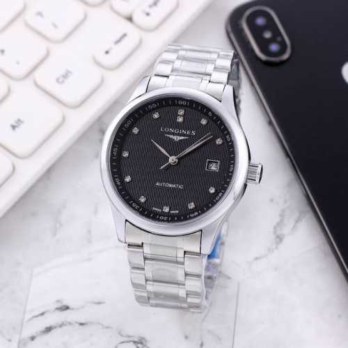 精钢表带十蝴蝶扣 白： ，间金、全黑同价： ，浪琴-Longines名匠系列，经典之作 品质之选，全自动机械机芯，Ips真空电镀，矿物质水晶镜面 ，精密防水，直