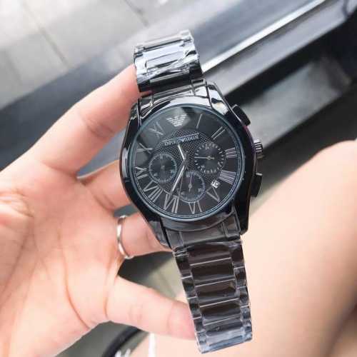 钢带 Armani 阿玛尼 男款 官网同步 大表盘条钉刻度 清晰简洁 六针计时跑秒带日历 实用性高 钢带款式舒适佩戴 尺寸 42Mm Sm