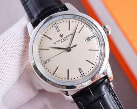 白壳 金壳 江诗丹顿 -Vacheron Constantin新款锅盖，耗时长达8个月！超薄男士自动机械腕表，采用进口原装9015机芯，每小时振频28800次， - 点击图像关闭