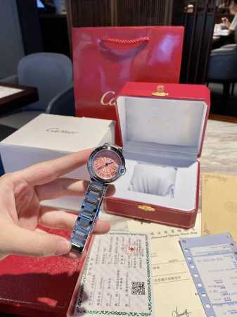 卡地亚33Mm蓝气球 石英机芯 台湾工厂再次推新 不断的升级修改 更一步的百分之九十九接近正品 女神们可以多一个选择，经典传承316精钢高品质必定精品 - 点击图像关闭