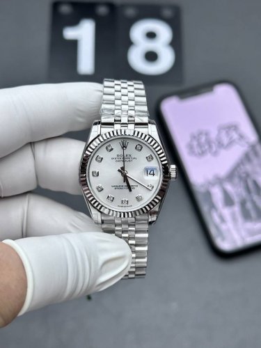 真顶级版本不惧对比 劳力士31女日志 发货实拍！