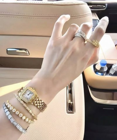 Cartier卡地亚 猎豹系列 石英机芯 30米防水 女款 瑞表 22*30Mm 小巧而精致的正方形，周围的碎钻点缀其间让它更迷人。