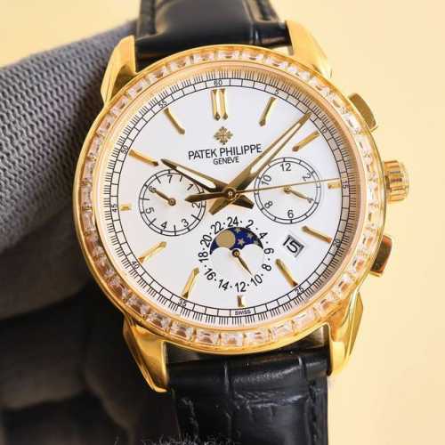 FFF金 新品推荐 百达菲丽Patek phiippe 复杂日月功能上市汇集星期，月份，日期等功能于一身，最佳男士腕表之美誉！搭载9100机械机芯，秉承瑞士制表