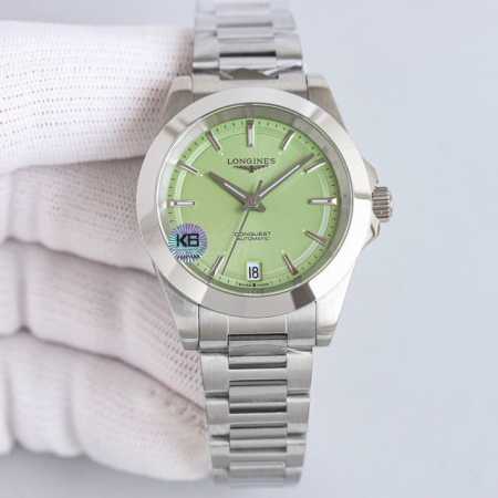 新品 女款断货王之首位浪琴 Longines-浪琴 康卡斯 悦动凭借其独特的设计，实用的功能和舒适的佩戴体验，成为了一款备受推崇的精品。 1多种表盘经典白 绿 - 点击图像关闭