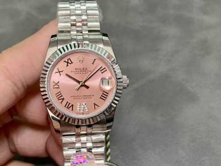 Sk Factory 女款 劳力士rolex 单历 日志型31Mm 直径 31Mm 机芯 搭载全自动机械机芯 圈口 劳力士ringcommand三角坑纹 光圈 - 点击图像关闭
