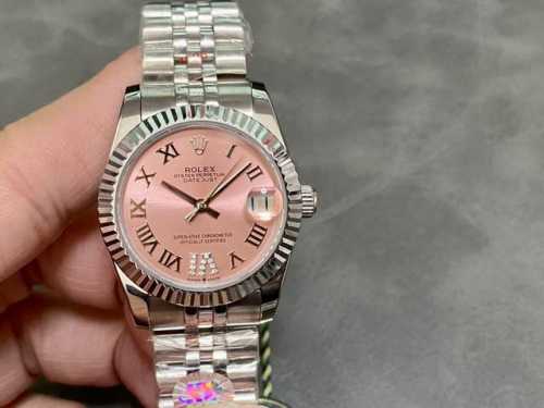 Sk Factory 女款 劳力士rolex 单历 日志型31Mm 直径 31Mm 机芯 搭载全自动机械机芯 圈口 劳力士ringcommand三角坑纹 光圈