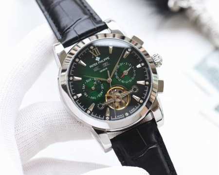 尊享价 品牌：百达翡丽-Patek Philippe 类型：男士腕表 壳套：顶级版316精钢l 表带：进口小牛皮表带 机芯：全自动进口机械机芯 镜面：矿物质防刮 - 点击图像关闭