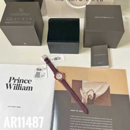 支持香港、美国直邮 全国联保！正品！阿玛尼armani女表 型号：Ar11487 表壳：精钢 表镜：矿物质强化玻璃 表带：真皮 尺寸：32*8Mm 有时从学生妹 - 点击图像关闭
