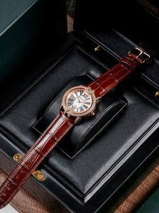 金银同价 罗杰杜彼 名伶系列终极163机芯终极版本到货首发两百套，升级内容如下，机芯精简版C1Ct163横空出世，指针高度通过改良浓缩进一步压缩到了6个丝，姐妹