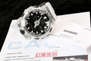 终端现货有量有价 Casio卡西欧透明款g-Shock Ga-700运动男士电子手表男表gshock 手表镜面材质:矿物强化玻璃镜面 系列:G-Shock系列