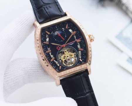 品牌：浪琴-Longines 类型：男士腕表 壳套：顶级版316精钢L 表带：进口小牛皮表带 机芯：西铁城机械机芯 镜面：矿物质防刮镜面玻璃 尺寸：直径42Mm - 点击图像关闭