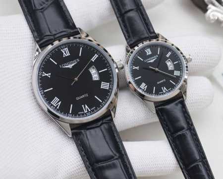 白壳 ，金壳 ，钢带20 品牌：浪琴-Longines 类型：情侣腕表 壳套：顶级版316精钢L 表带：进口小牛皮表带 316L精钢表带 机芯：进口石英机芯 镜 - 点击图像关闭