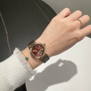 lv 路易威登 2针半女款超火款 蓝宝镜面，不锈钢316精工外壳。简约时尚百搭休闲融为一体，显得格外优雅，以精致之态缱绻腕间，带来舒适的佩戴体验。