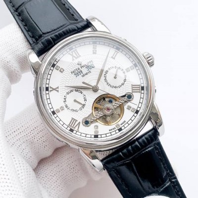 白壳 金壳 0 钢带20 品牌 百达翡丽-Patek Philippe 类型 男士腕表 壳套 顶级版316精钢l 表带 进口小牛皮表带 316L精钢表带 机芯