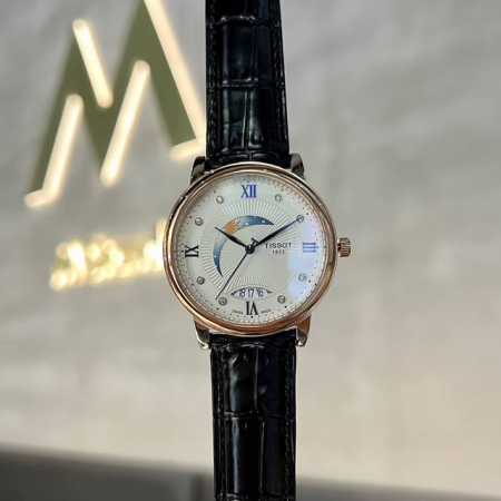 白 金 钢带+10 钻圈+30 年Tissot天梭最新品 特别推荐 经典热卖 天梭-Tissot核心系列 腕表线条简约柔和，花体罗马数字曲线曼妙，尽显优雅气度采 - 点击图像关闭