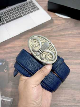 特 克罗心专柜同步原单品质进口小牛皮革！宽度：3.8Cm。 - 点击图像关闭