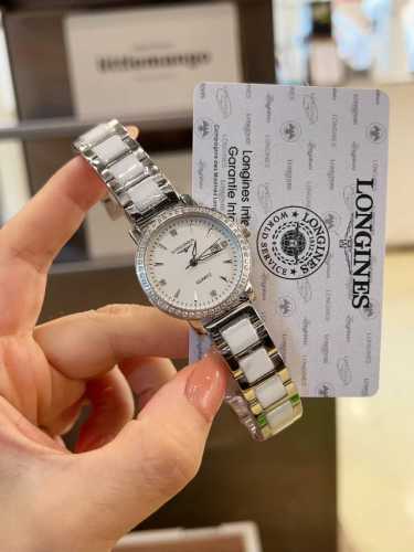 白皮 .金 .钢20陶瓷+40 七夕特推新款浪琴-Longines 情侣对表 原装进口石英机芯 316L精钢表壳 直径男39Mm女29Mm 厚8Mm如果今天的阳