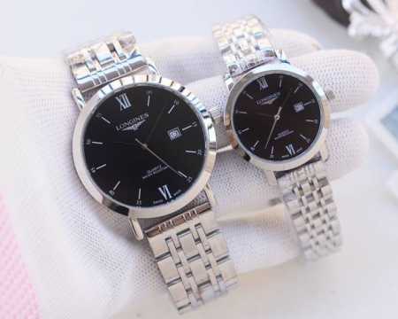 白壳 ，金壳 ，钢带20 品牌：浪琴-Longines 类型：情侣腕表 壳套：顶级版316精钢L 表带：进口小牛皮表带 316L精钢表带 机芯：进口石英机芯 镜 - 点击图像关闭