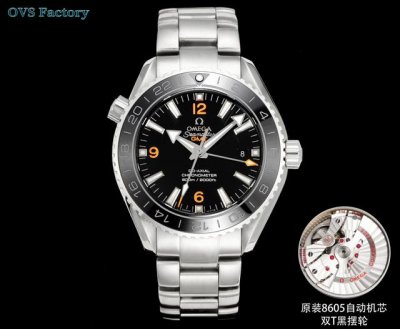 胶带 钢带 Ovs Factory 欧米茄-Omega N9 海马600米 Gmt经典王炸！不仅能潜水还能环球飞行更是日常通勤中的隐奢担当！表径45.5Mm。质