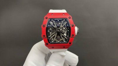 升级V3最高版本 richard Mille 理查米尔 Rm12-01 一体陀飞轮腕表 材质均为碳纤维与石英纤维材质表壳 分别三种颜色款式 纯黑碳纤维 碳纤维+