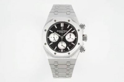 倾情打造Ap爱彼皇家橡树离岸型26420系列热门男士计时码器腕表！ 表壳 引进丹东厂4401导柱机芯6.8Mm厚度，表壳把头死角位砂纹线条明显一致，壳圈跟底盖八