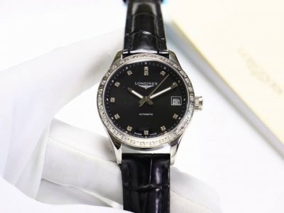 间玫20 钢带20 钻40 浪琴-Longines 康铂系列 女士腕表 优雅时尚 表壳316L精钢打造 采用原装蝴蝶按扣 蓝宝石凸玻璃镜面 机芯搭配2813全自