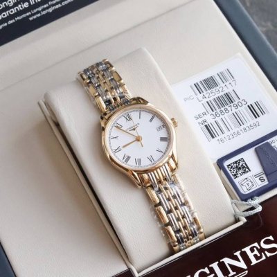 浪琴律雅系列女士腕表 真正从内到外的原单货！ 配备最新黑色保卡官网同步升级。一表一码，底盖-吊牌-保卡-包装四码一致。律雅女士25Mm 原装瑞士L209石英机芯