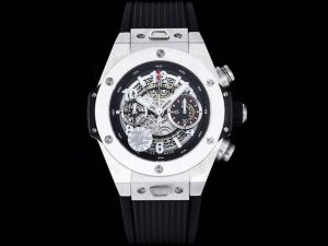 白 金黑 Zf 宇舶 恒宝 Hublot 英勇无畏，拳拳出击，简称“Hub”“恒宝”，Bigbang大爆炸 素材料计时码表v2版表壳采用进口316精钢材料 设计