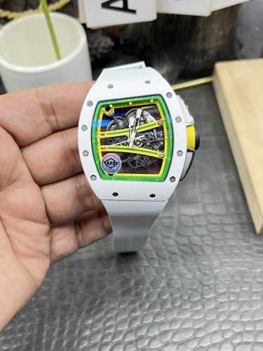 Aps理查德Rm61-01白陶瓷绿跑道51Mm*42Mm*15Mm搭载定制版Rm061全自动机械