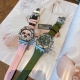 网红爆款Ap爱彼皇家橡树系列全新色系--樱花粉Vs橄榄绿美女几乎人手一枚！精钢表壳镶钻八角钻石壳边设计 进口日本多动能石英机芯 稳定带计时功能 蓝宝石水晶镜面刮