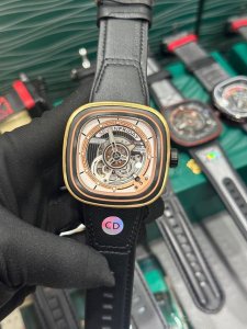 独家实拍图 原单品质七个星期五 Seven Friday Ps2 02复古黄金铜 整表利落线条，冷酷金属味道，原单品质 七个星期五 Sevenfriday Ps