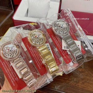 白钻 金钻 实拍卡地亚手表蓝气球Ballon Bleu豹子系列腕表升级质量超精致 钢带版单排钻石 瑞士石英机芯 百搭经典尺寸36Mm表盘瑰丽的腕表上搭配方形并缀