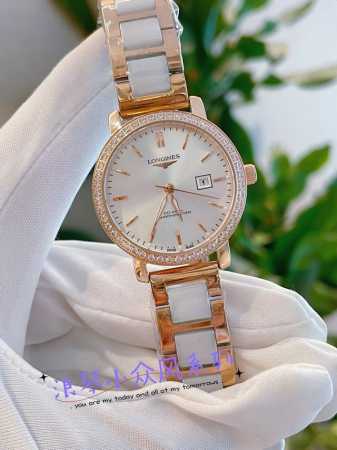 白钻 玫 钢带20陶瓷40 新款浪琴-Longines简约大气女款 进口石英机芯 矿物质玻璃镜面 316L精钢表壳 直径30Mm厚8Mm 该款腕表备受女性喜爱， - 点击图像关闭
