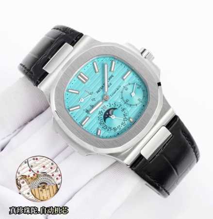 K 霸道总裁 来了！ 鹦鹉螺系列 5712Gr 震撼出世！采用Cal.240 ps Irm C Lu真珍珠陀自动机芯。全机芯零件265个，21600每小时振荡次 - 点击图像关闭